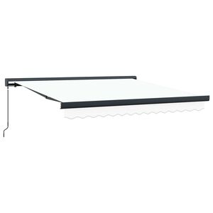 vidaXL Auvent r&eacute;tractable Blanc 300 x 250 cm Toile et Aluminium
