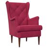 vidaXL Fauteuil Bordeaux Velours
