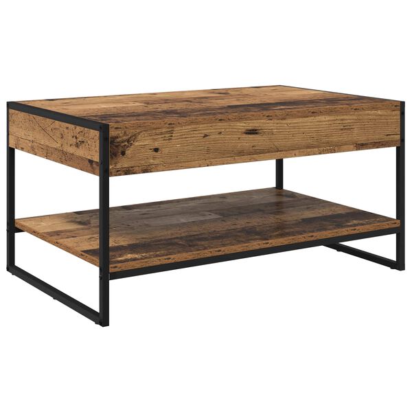 vidaXL Table basse Bois Ancien 80 x 50 x 40 cm Bois d'ing&eacute;nierie