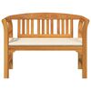vidaXL Banc rose Blanc cr&egrave;me 114 x 46 x 82,5 cm Bois d'Acacia Massif