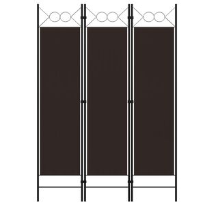 vidaXL Cloison de s&eacute;paration 3 panneaux Marron 120x180 cm