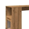 vidaXL Table de bar avec &eacute;tag&egrave;res ch&ecirc;ne artisanal bois d'ing&eacute;nierie