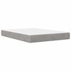 vidaXL Cadre de lit avec matelas Gris clair 120 x 190 cm Velours