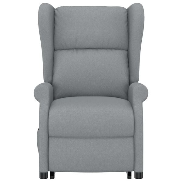 vidaXL Fauteuil de massage inclinable Gris clair Tissu