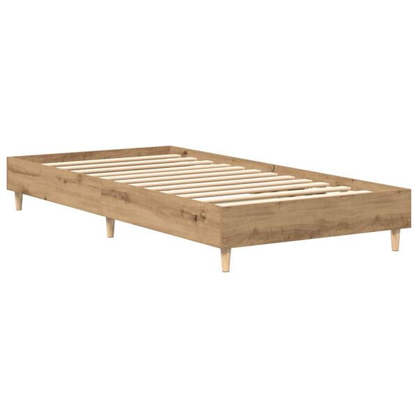 vidaXL Cadre de lit sans matelas ch&ecirc;ne artisanal 90x200 cm