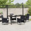 vidaXL Ensemble de salle &agrave; manger pour jardin 5 pcs Noir polyrotin