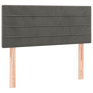 vidaXL T&ecirc;te de lit Gris fonc&eacute; 90x5x78/88 cm Velours