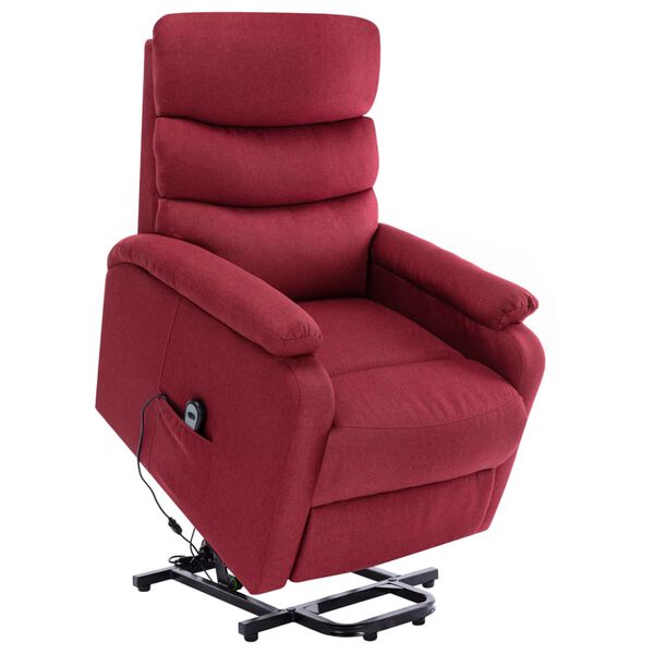 vidaXL Fauteuil de massage Rouge bordeaux Tissu