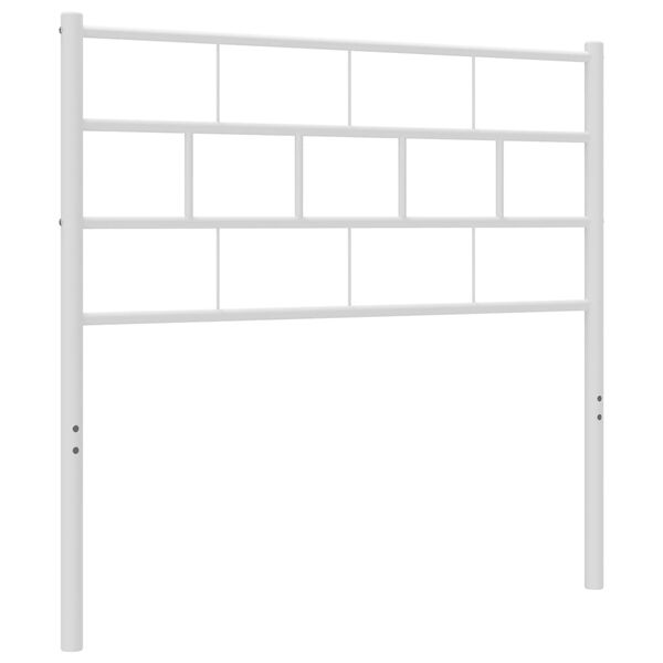 vidaXL T&ecirc;te de lit de remplacement m&eacute;tal blanc 90 cm