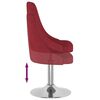 vidaXL Chaises pivotantes &agrave; manger lot de 2 Rouge bordeaux Tissu