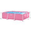 INTEX Piscine hors-sol avec cadre en m&eacute;tal Rose 220 x 150 x 60 cm