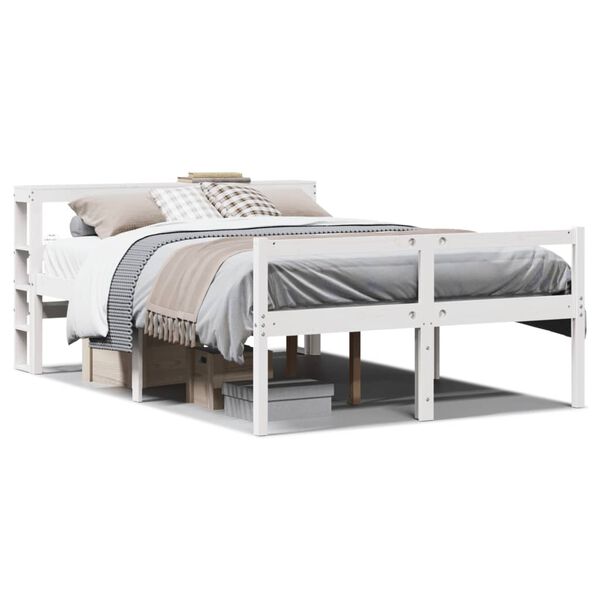 vidaXL Lit pour personne &acirc;g&eacute;e avec t&ecirc;te de lit sans matelas 135x190 cm