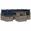 vidaXL Ensemble de canap&eacute; de jardin avec coussin 7 pcs polyrotin