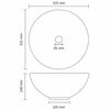 vidaXL Lavabo rond de luxe de salle Bleu fonc&eacute; mat 32,5x14cm C&eacute;ramique