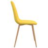 vidaXL Chaises &agrave; manger lot de 4 jaune moutarde tissu
