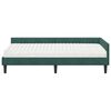 vidaXL Cadre de lit d'angle avec matelas Autre 2 pcs Vert Velours