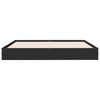 vidaXL Cadre de lit sans matelas noir 140x190 cm bois d'ing&eacute;nierie