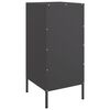 vidaXL Buffets 2 pcs noir 36x39x79 cm acier