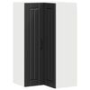 vidaXL Cabinet d'angle mural LUCCA Noir 57 x 57 x 100 cm
