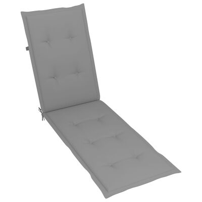 vidaXL Coussin de chaise de terrasse Gris (75+105)x50x3 cm
