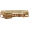 vidaXL Ensemble de canap&eacute;s d'ext&eacute;rieur 6 pcs Naturel et Beige