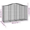 vidaXL Paniers &agrave; gabions arqu&eacute;s 20 pcs 200x50x120/140 cm Fer galvanis&eacute;