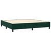 vidaXL Sommier &agrave; lattes de lit et matelas Vert fonc&eacute; 200x200cm Velours