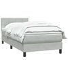 vidaXL Sommier &agrave; lattes de lit et matelas gris clair 90x210 cm velours