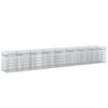 vidaXL Lit sur&eacute;lev&eacute; gabion 2 pc 400 x 50 x 60 cm Acier galvanis&eacute;