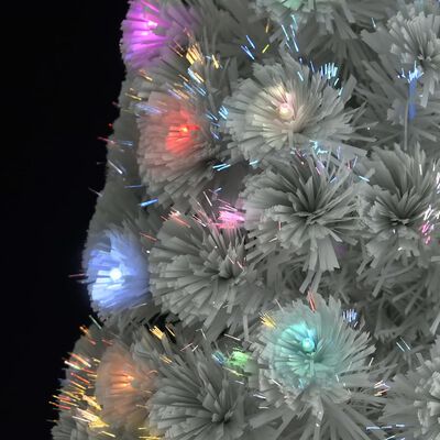 vidaXL Sapin de Noël artificiel avec LED Blanc 180 cm Fibre optique