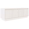 vidaXL Meuble TV Blanc 110x34x40 cm Bois de pin massif