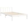 vidaXL Cadre de lit sans matelas blanc 90x190 cm bois de pin massif