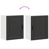 vidaXL Armoires murales de cuisine 2 pcs Porto noir bois d'ing&eacute;nierie