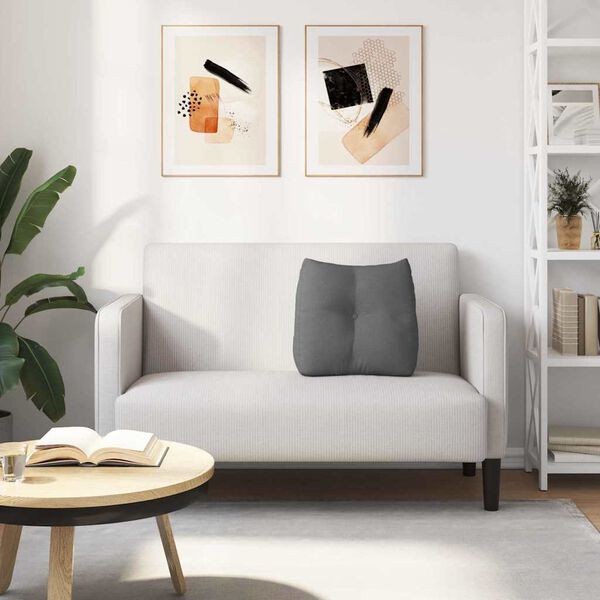 vidaXL Coussin de Dos Gris fonc&eacute; 45 x 24 x 50 cm tissu