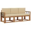 vidaXL Ensemble de canap&eacute;s d'ext&eacute;rieur 3 pc Naturel et Beige