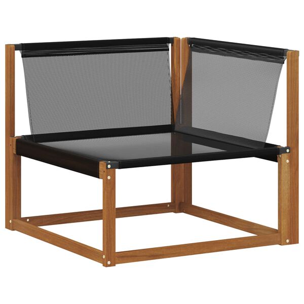 vidaXL Canap&eacute; d&rsquo;ext&eacute;rieur milieu et coin avec coussin 2 Pi&egrave;ce Naturel