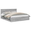 vidaXL Cadre de lit Gris Sonoma 200 x 200 cm Bois Ing&eacute;nierie