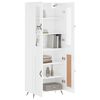 vidaXL Buffet haut Blanc brillant 69,5x34x180 cm Bois d'ing&eacute;nierie