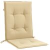 vidaXL Coussins de chaise &agrave; dossier bas lot de 6 beige m&eacute;lang&eacute; tissu