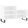 vidaXL Armoire &agrave; chaussure Blanc brillant 102x36x60 cm Bois ing&eacute;nierie