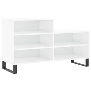 vidaXL Armoire &agrave; chaussure Blanc brillant 102x36x60 cm Bois ing&eacute;nierie