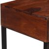 vidaXL Bureau Bois de Sesham massif et cuir véritable 117x50x76 cm
