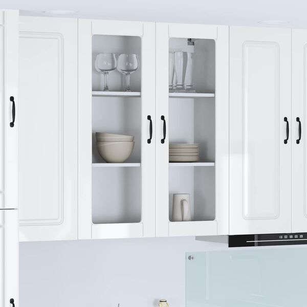 vidaXL Armoire de cuisine Kalmar Blanc brillant 80 x 31 x 100 cm