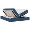 vidaXL Lit avec rangement et matelas Bleu 180 x 200 cm Polyester