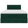 vidaXL Cadre de lit ottoman avec matelas vert fonc&eacute; 120x200 cm velours