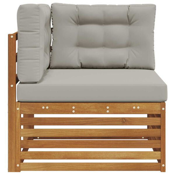 vidaXL Canap&eacute; d'angle ext&eacute;rieur Bois d'Acacia Massif Naturel