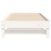 vidaXL Lit coulissant sans matelas blanc 2x(75x190) cm