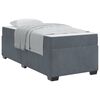 vidaXL Cadre de lit avec matelas Gris fonc&eacute; 100 x 200 cm tissu