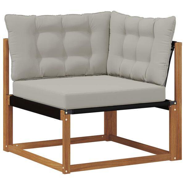 vidaXL Canap&eacute; d'angle ext&eacute;rieur Bois d'Acacia Massif Naturel