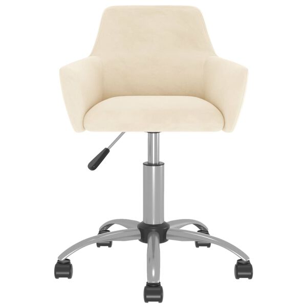 vidaXL Chaises pivotantes à manger lot de 2 Crème Velours